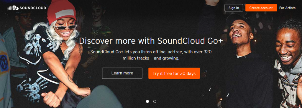 Soundcloud Go+ banner