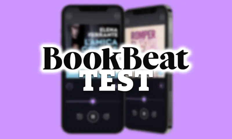 bookbeat med mobil app i bakgrunn